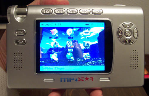 The MP4 Star Media Player can fit in the palm of your hands