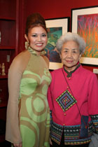 Gallery owner Hannah Bacol Busch and Ms. Wang Chi (legendary Chinese artist)