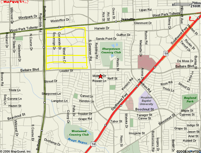 Map of Houston Chinatown Area