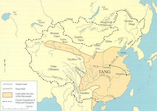 Map of Tang Dynasty area