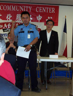 Officer Jimmy Chau is assigned to the Houston Chinatown area