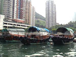 Chinese Sampans, long famous boats in China