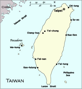 map of Taiwan